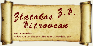 Zlatokos Mitrovčan vizit kartica